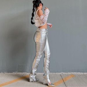 silver wokstar zip up pants